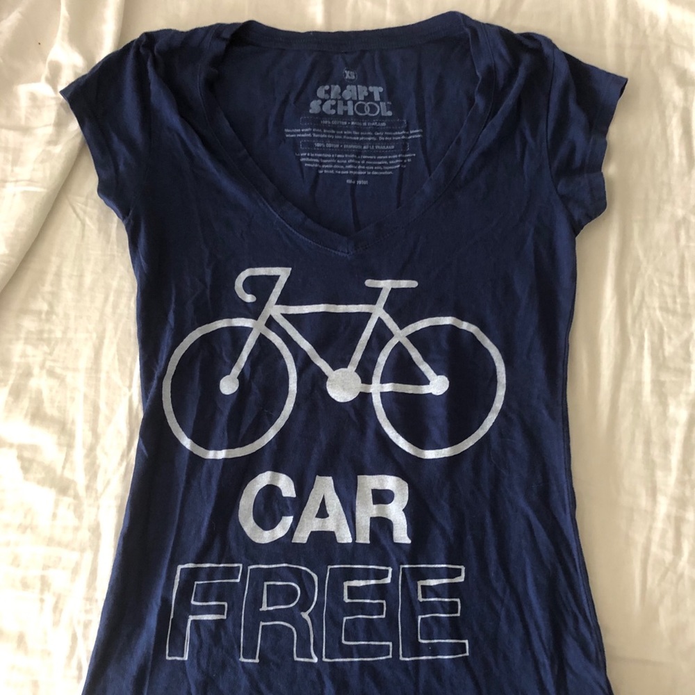 Navy cotton T-shirt